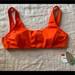 PrAna Rimini swim top in Lava Glow, size M